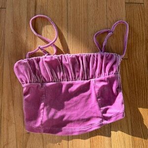 Urban outfitters velvet crop top